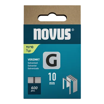 Průmyslová sponka Novus tenké, ploché drátové sponky typ G, 11/10 mm, 600 ks