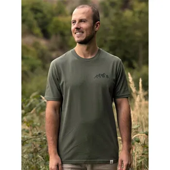 Pánské tričko Pohoří - zelené Khaki zelená L