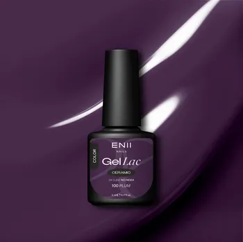 Lak na nehty ENII NAILS Gel lak Ceramic 100 Plum - gelový lak bez HEMA, 5 ml
