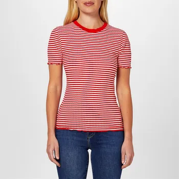 Dámské oblečení Tričko Tommy Hilfiger Stp Fierce Red 1189991 10 (S)