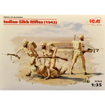 Plastikový model Indian Sikh Rifles - 1942 (4 fig.) - ICM 35564