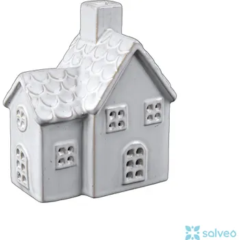 Svícen Svícen Domeček Horská chatka Led bílá 3 okna 13 x 15 x 7 cm