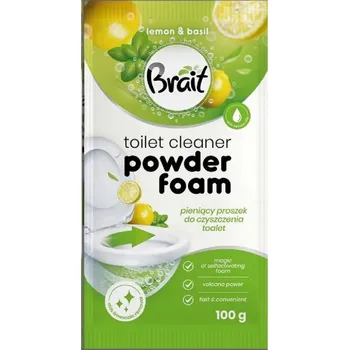 WC čistič Brait Lemon & Basil Wc pěnící čistící prášek 100 g