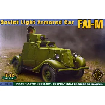 Plastikový model FAI-M Soviet Light Armored Car - Ace Model 48107