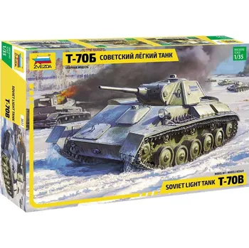 Plastikový model Soviet tank T-70 - Zvezda Model Kit 3631