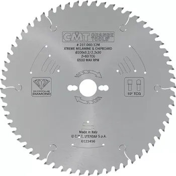 Pilový kotouč Diamantový kotouč na lamino a DTD - D250x3,2 d30 Z48, - C23704810M, CMT Xtreme