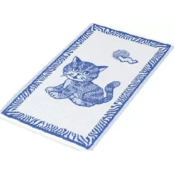 Ručník Ručník modrý, Kotě 28,5x50 cm (Ručníky s kočkou, kočka)