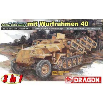 Plastikový model Sd.Kfz.251 Ausf.C mit Wurfrahmen 40 - Dragon Model Kit 6284