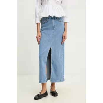 Dámská sukně Džínová sukně Answear.LAB modrá barva, maxi Q175.HWK 55X, vel. S