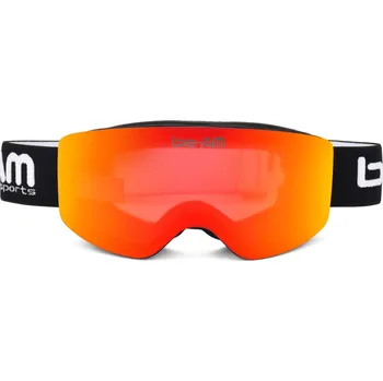 be-AM Lyžařské brýle SKI a SNB JUNIOR - černá/červené sklo