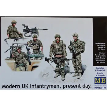 Plastikový model Modern UK Infantrymen, present day (5 fig.) - Master Box MB35180