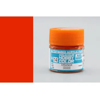 Modelářská barva Aqueous Hobby Color - Orange - Oranžová (10ml) - Gunze H014
