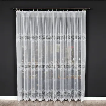 Záclona Dekorační žakárová záclona na žabky VIOLETTA LONG bílá 200x250 cm (cena za 1 kus dlouhé záclony) MyBestHome