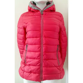 Dámská prošívaná bunda s kapucí B7013 červená - SWest červená L