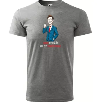 Sablio Tričko s potiskem Ano, jsem finanční poradce - šedé 2XL