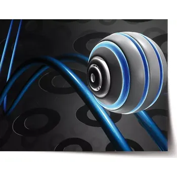 Plakát Sablio Plakát Modrá koule - 60x40 cm