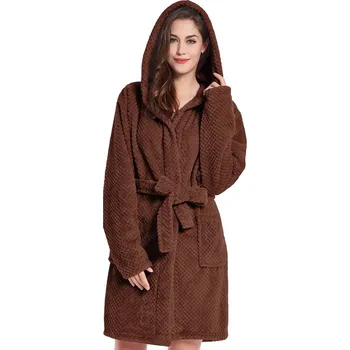 Dámský župan Župan UNISEX Mikrovlákno s kapucí Teplý Miguel XS