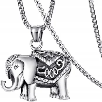 Náhrdelník Stříbrný NÁHRDELNÍK Řetízek INDICKÝ SLON 325