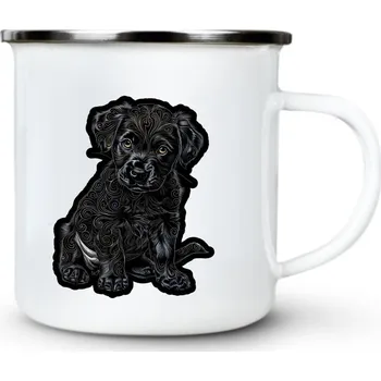 Tajemné štěně - Plechový hrnek VELKÝ 400ml (500 ml po okraj) - 400 ml