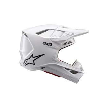 Helma na motorku Mx Helma Alpinestars Supertech M10 Solid Helmet ECE White Glossy 2026, Velikost XXL (63-64cm)
