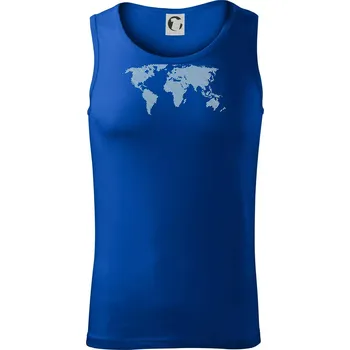 Mapa světa otisk - Tílko pánské Core - L ( Královská modrá )