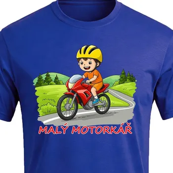 Chlapecké tričko Dětské tričko Malý motorkář - velikost 134, Barva Modrá