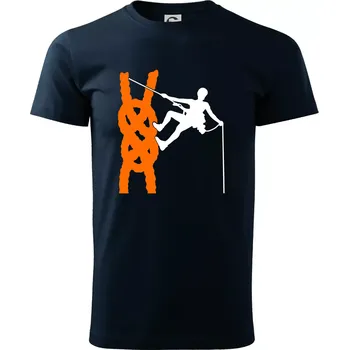 Pánské tričko Lano horolezec - Triko extra velké (5-8XL) - 8XL ( Námořní modrá (velmi tmavá - téměř černá) )