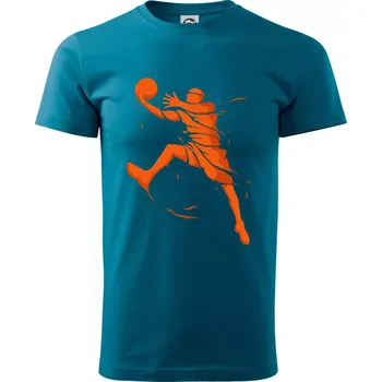 Pánské oblečení Basketball player splash - Klasické pánské triko vyšší gramáže - XS ( Petrolejová )