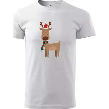 Pánské tričko Vánoční sob - Triko extra velké (5-8XL) - 6XL ( Bílá )