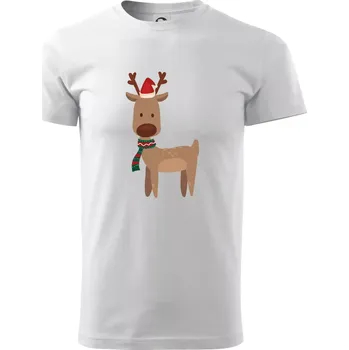 Pánské tričko Vánoční sob - Klasické pánské triko vyšší gramáže - M ( Bílá )