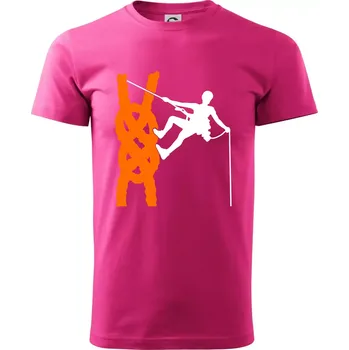 Pánská móda Lano horolezec - Klasické pánské triko vyšší gramáže - S ( Purpurová )