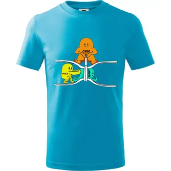 Chlapecké tričko Elektřina v praxi - Tričko dětské bavlněné - 98 cm / 2 roky ( Světlý tyrkys )