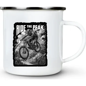 Ride the Peak - Plechový hrnek VELKÝ 400ml (500 ml po okraj) - 400 ml