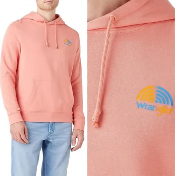 Pánská mikina Pánská klasická MIKINA s kapucí WRANGLER RAINBOW, velikost M