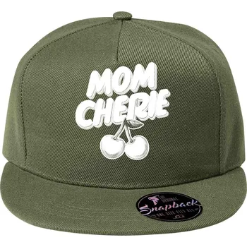 Dámské tričko Mom cherie, bílý potisk - Kšiltovka, čepice 5P RAP - nastavitelná