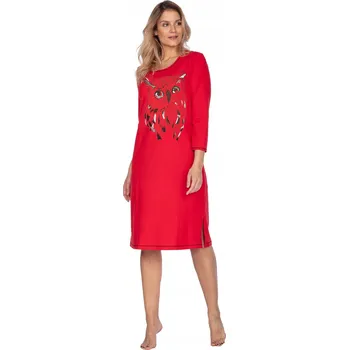 Dámské noční prádlo Noční košile E.Femme Jenny, 3/4 rukáv, pod kolena, velikost 50