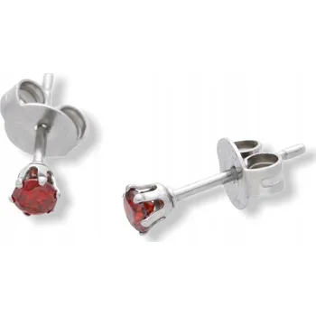 Náušnice Klasické červené Náušnice z chirurgické ocel na patentku