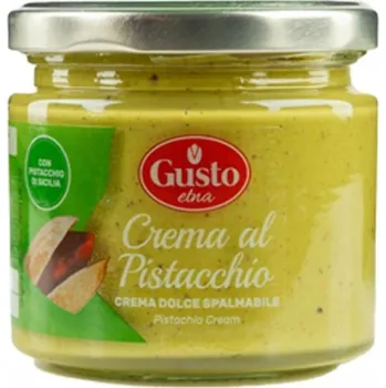Pistáciový krém 35% pistácií Gusto Etna Sicílie 190g na dorty a pečení