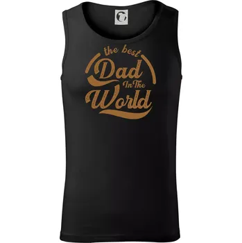 Pánské termoprádlo The best dad in the world - psaci - Tílko pánské Core - L ( Černá )