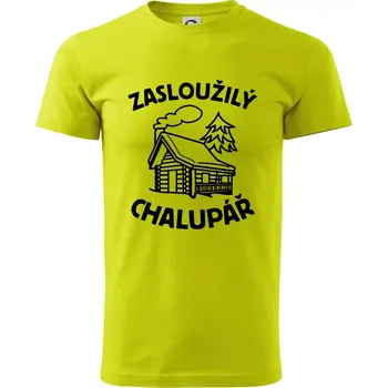 Zasloužilý chalupář - Klasické pánské triko vyšší gramáže - XS ( Limetková )