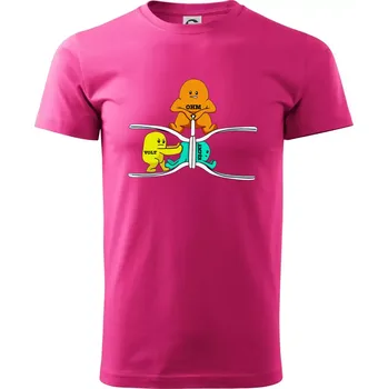 Pánská móda Elektřina v praxi - Klasické pánské triko vyšší gramáže - XL ( Purpurová )