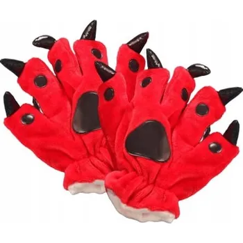 Rukavice Zolta červené pětprsté rukavice