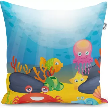 Polštář Sablio Polštář Podmořský svět - 40x40 cm