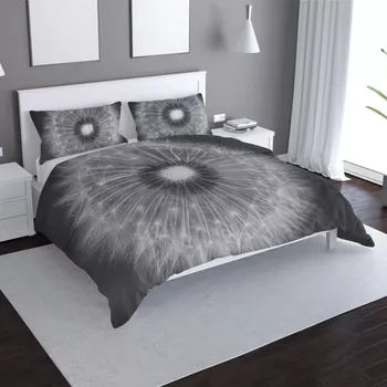 Povlečení Sablio Povlečení Černobílá pampeliška - 140x220 / 90x70