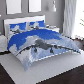 Povlečení Sablio Povlečení Letadlo při přistání - 140x200 / 90x70