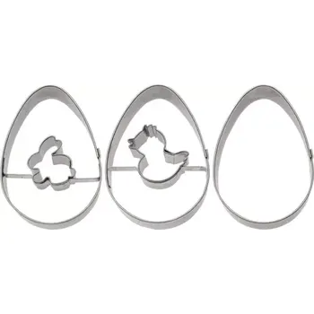 Vykrajovátko Vykrajovátka na cukroví nerez 3 ks, králík/kuře/vejce