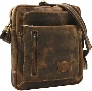 Pánská aktovka Peterson Pánská taška přes rameno kožená PTN 4092-TMH hnědá
