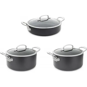 Sada nádobí Sada hrnců 3 ks Barcelona Black - GreenPan (Sada nádobí Barcelona Black 3-díly - GreenPan)
