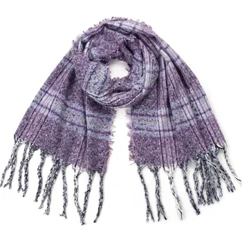 Šála Šála Lesklá mřížka fialová