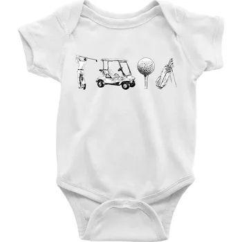 Kojenecký body Golfový set - Body kojenecké s krátkým rukávem - Krátký r. 6-12 mes ( Bílá )